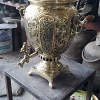 سماور زغالی گل و مرغ