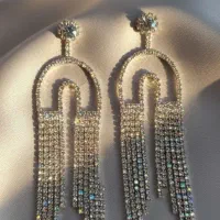 گوشواره مجلسی نگین دار