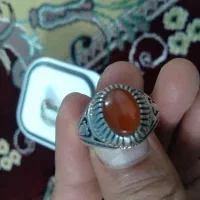 انگشتر نقره اوپال و عقیق یمن