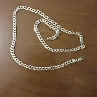 زنجیر نقره کارتیه ایتالیایی