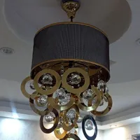 لوستر پنج شعله و آباژور  ست