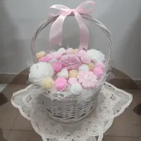 سبدشمع گل جاودان زیبا وطبیعی