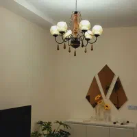 لوستر کلاسیک با حباب شیشه ای مناسب پذیرایی و سالن|لوستر و چراغ آویز|کرمانشاه, |دیوار