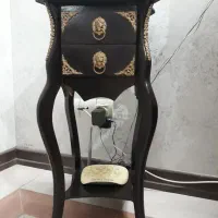 میز تلفن چوبی
