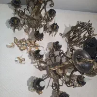 لوستر تمام برنزی سنگین ۶ شعله