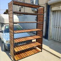 قفسه کف چوبی روس اتصالی (رگال) کد101|کتابخانه، شلف، قفسه‌های دیواری|ارومیه, |دیوار