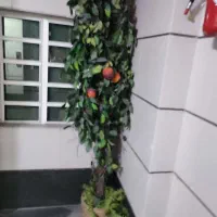 گل و درخت سیب با گلدان بزرگ|گل مصنوعی|شیراز, فلکه گاز|دیوار