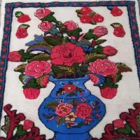 گل برجسته دست باف