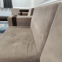 مبل 9نفره تمیز ترکیب رنگ نسکافه ای قهوه ای|مبلمان خانگی و میز عسلی|امیدیه, |دیوار