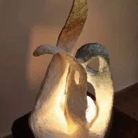 چراغ رومیزی هنری دست‌ساز