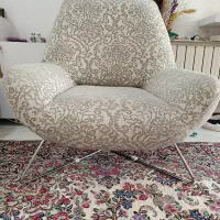 صندلی تک راحتی طرح داماسک