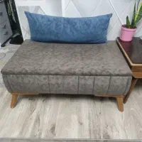 مبل ال ۷ نفره مکانیزه تختخواب شو + پاف وسط|مبلمان خانگی و میز عسلی|تهران, اباذر|دیوار
