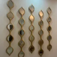فروش ۵ عدد اینه طلایی دکوراتیو بسیار شیک در حد نو