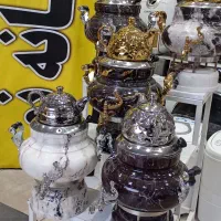 سماور گازی طرح سنگ استیل روگازی آیلار با ارسال نور|سماور، چای‌ساز، قهوه‌ساز|مشهد, شهید آوینی|دیوار