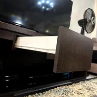 میز تلویزیون/تی‌وی 2طبقه همراه 3 عدد کشو+شیشه دودی|میز تلویزیون|تهران, سازمان برنامه شمالی|دیوار