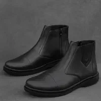 نیم بوت چرم مردانه