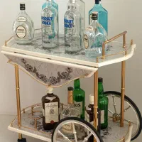 میز بار کالسکه ای در حد نو