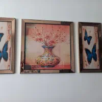 تابلو سه تیکه آینه طلایی نو