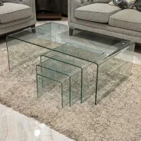 ست جلومبلی شیشه خم با 3 عسلی - تولیدی