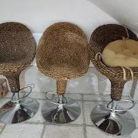 صندلی غذاخوری حصیری ۵عدد
