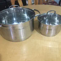 قابلمه و شیر جوش هوفاور. استیل اصل کف چدن