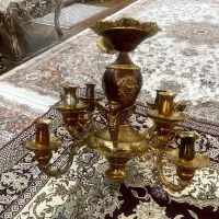 ۳ لوستر سنگین وزن و ۲ لوستر دیواری برنز