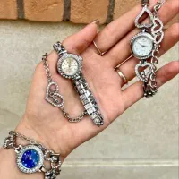 ساعت جذاب زنانه همراه با دستبند/شیک و خاص