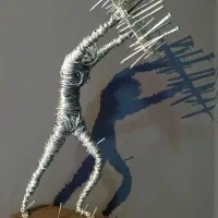 مجسمه های سیمی دست ساز|مجسمه، تندیس، ماکت|فولادشهر, B4|دیوار