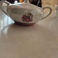 نلبکی قلم ابی قدیمی ژاپنی|ظروف سرو و پذیرایی|کرمان, |دیوار