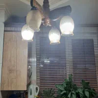 لوستر چوبی  ولوستر شیشه ای