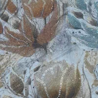 پارچه گل طلاکوب