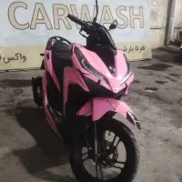 موتور سیکلت طرح کلیک رنگ صورتی ( بدون چک)