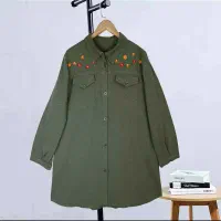 مانتو کتان ضخیم گل دوزی|لباس|اصفهان, قلعه طبره|دیوار