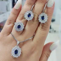 نیم ست نقره کادو تولدشیک اعیانی زیبانقره رضازاده۵۱|بدلیجات|تبریز, |دیوار