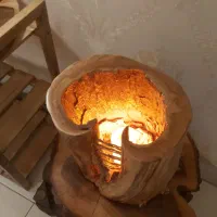 آباژور شعله دست ساز چوب توسکا