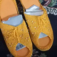 دمپایی زنانه دست بافت