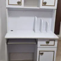 کمد و میز تحریر سفید دخترانه