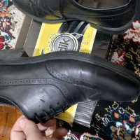 کفش چرم طبیعی مشکی مردانه درحد