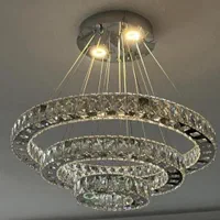 لوستر الماس.کهکشانی سه طرف کریستال ۳ حلقه.AC light|لوستر و چراغ آویز|تهران, سنگلج (شاپور)|دیوار