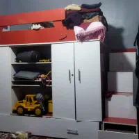 تخت ۲طبقه کمد دار|تخت و سرویس خواب|طرقبه, |دیوار
