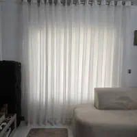 پرده حریر پانچ با چوب‌پرده