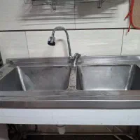 میز استیل و سینک دو‌لگنه و سرخ کن دو لگنه|فروشگاه و مغازه|قزوین, |دیوار