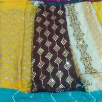 پارچه حریر سنگ دوز شده|لباس|کارون, |دیوار