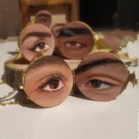 گردنبند چشم نقاشی شده سرکلیدی یا آویز ماشین
