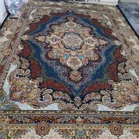 دوتخته فرش ۱۲ متری سورمه ای زرشکی تمام نخ|فرش|تهران, امیریه|دیوار