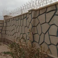 استا بنا اجرای نمای سیمانی سنگو چوب منقل