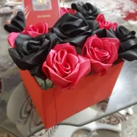 دسته گل روبانی