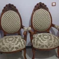 دو عدد مبل تک نفره تمام چوب همراه میز چوبی|مبلمان خانگی و میز عسلی|اردبیل, |دیوار