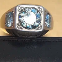 انگشتر موزنایت  الماس روسی اصل