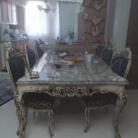 مبلمان 9نفره کلاسیک با میز ناهارخوری 6 نفره|مبلمان خانگی و میز عسلی|تهران, نیروی دریایی|دیوار